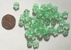 50 3x8mm Light Green Cupped Flowers